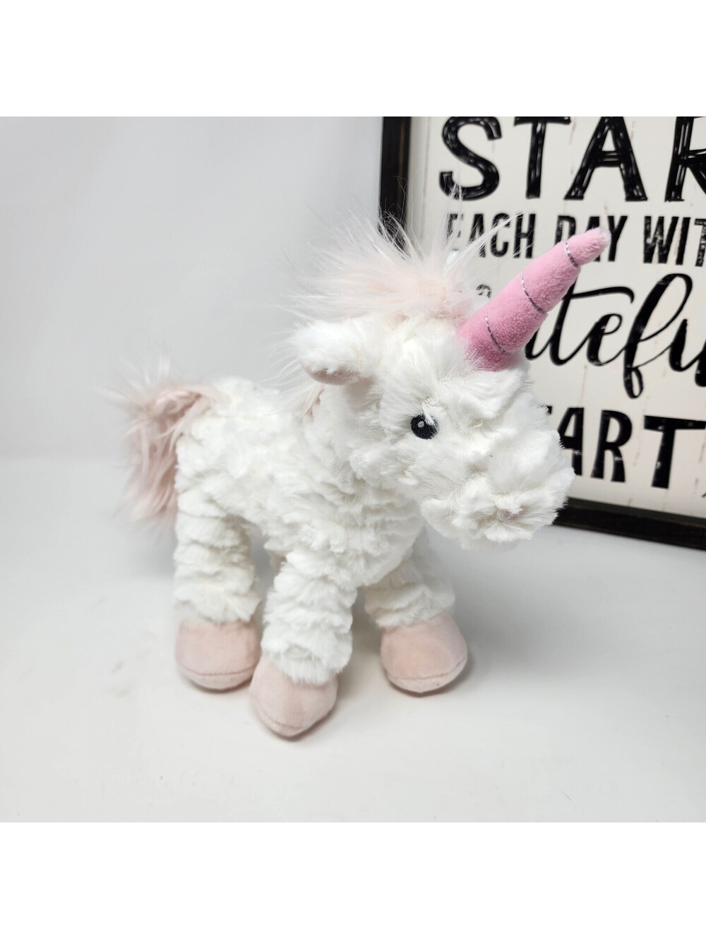 First Impressions Macy’s Unicorn Plush Ivory Pink 9” NWT Retired